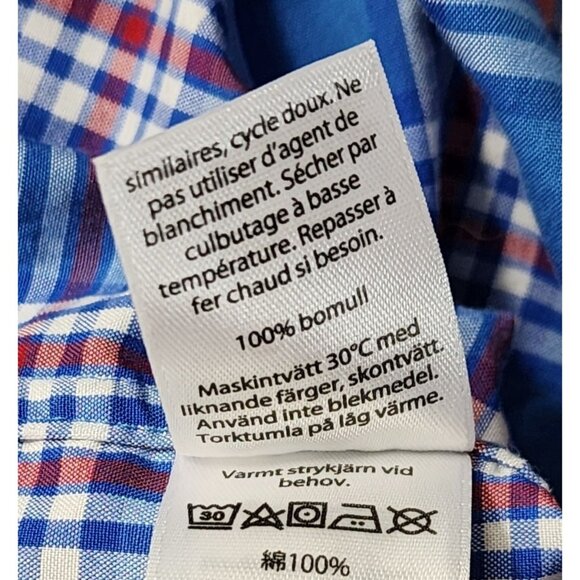 Vineyard Vines By Shep & Ian Classic Fit Tucker 100% Cotton Blue Plaid Shirt - Picture 5 of 16